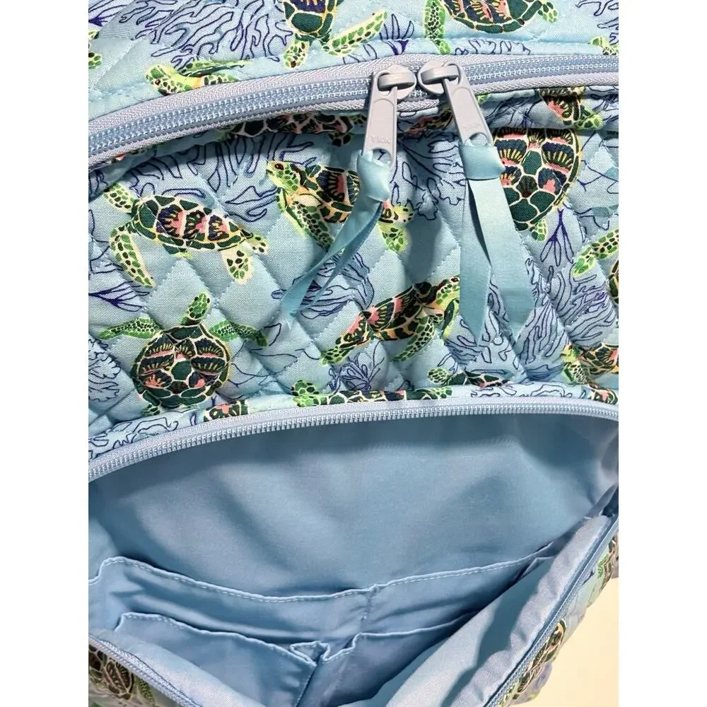 Vera Bradley Sea Turtles Coral Essential Large Backpack Cotton EXACT New No Tag